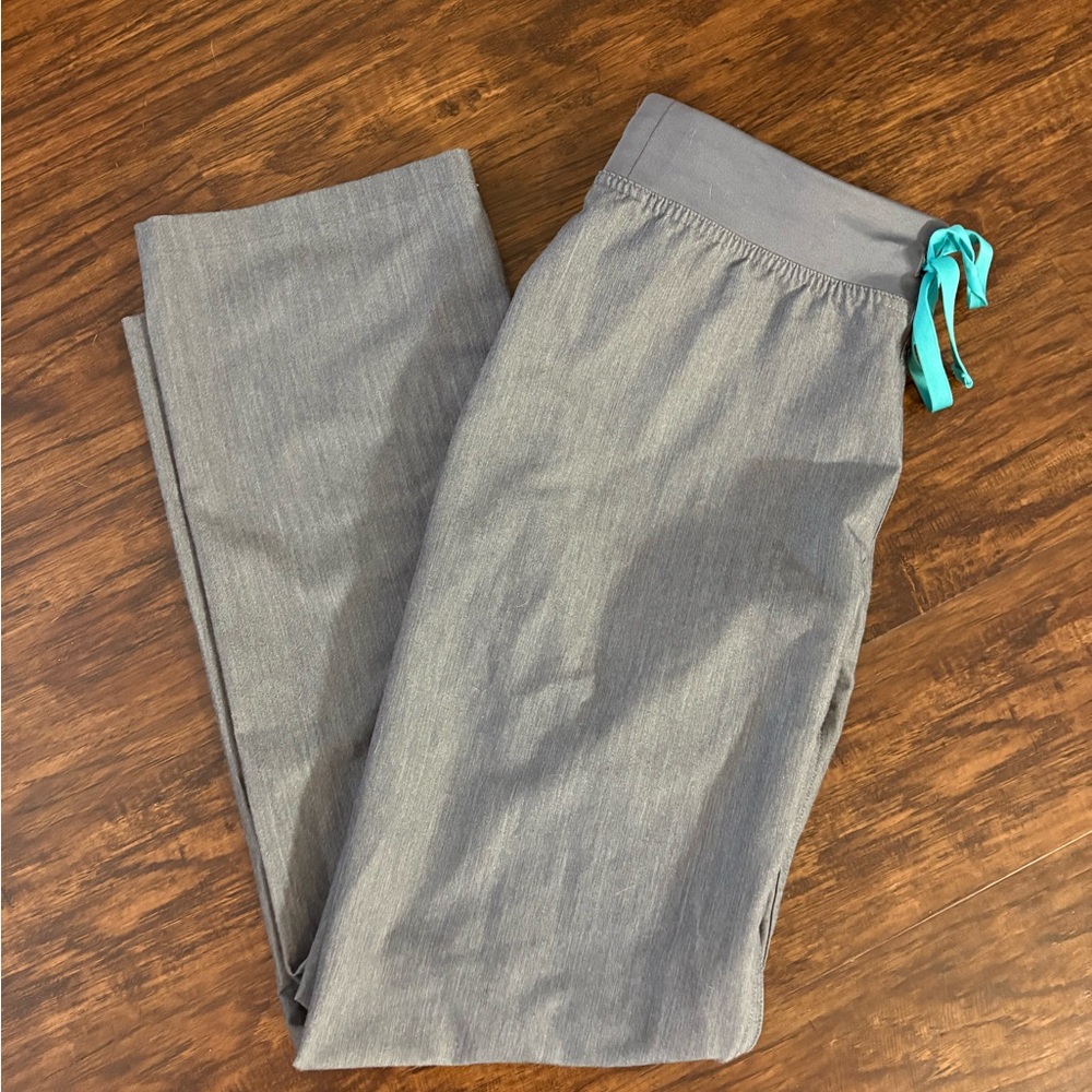 Figs Charcoal High Waisted Livingston Scrub Pants